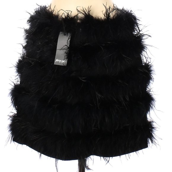 Nasty Gal Black Feather Mini Skirt - Picture 7 of 8